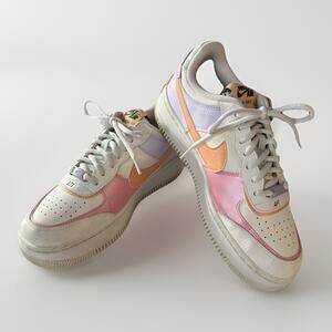 Nike Air Force 1 Shadow Women’s 9 Pastel Multicolor CI0919-111 AF1 Sneakers